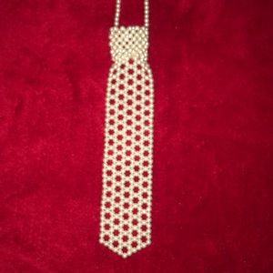 Pearl Ladies Neck Tie Accessory